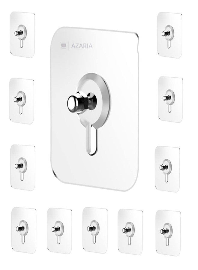 AZARIA Adhesive 20 Pack Heavy Duty Wall Hooks, Hooks for Wall Heavy Items, Wall Hooks for Hanging Strong 5kg, Wall Hanger Hook, Self Adhesive Wall Hooks, Without Drilling Nail Hook - Image 1